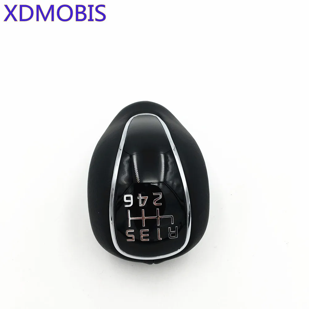 Ручная остановка 6 скоростей M кожаная Глянцевая ручка переключения передач