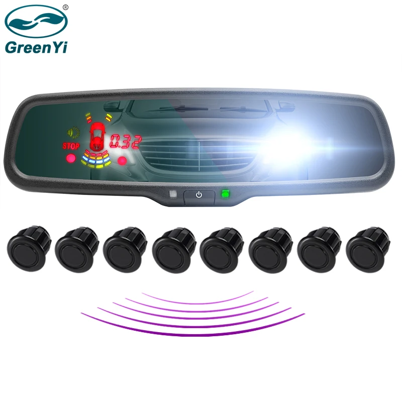 Зеркало заднего вида GreenYi с автоматическим затемнением монитор датчиком