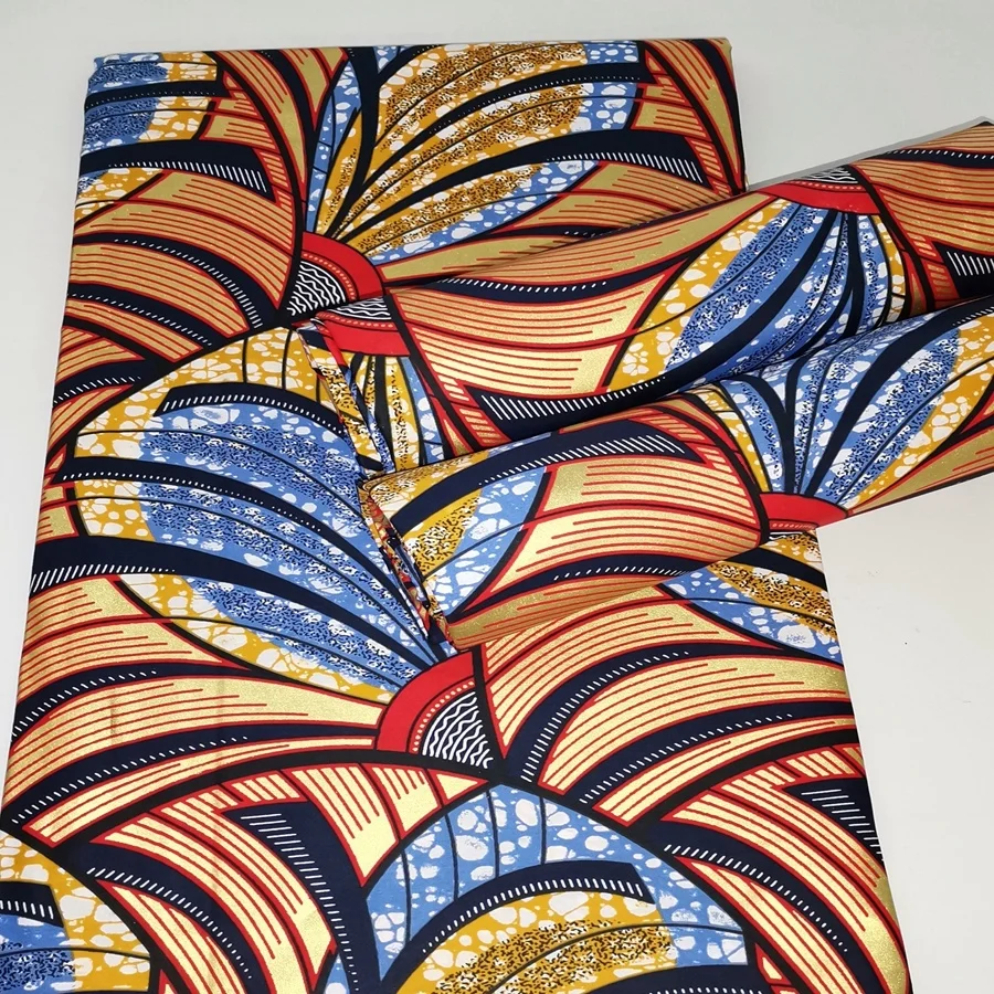 

Gold Real Print African Wax Fabric Purple Color Ankara Golden Cotton Material Nigerian Ghana Kitenge Purple New Stuff For Sewing