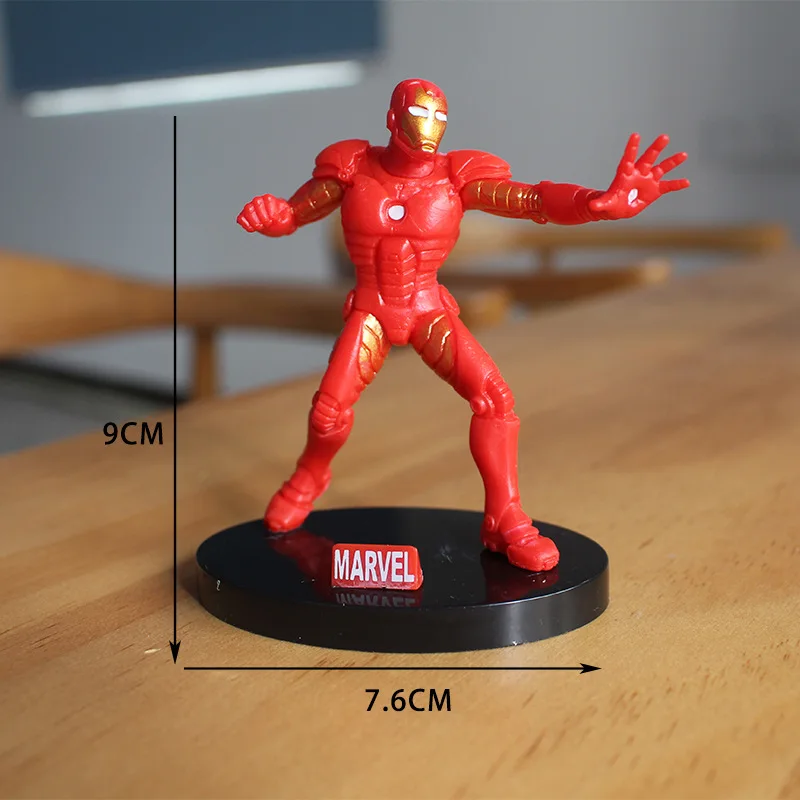 4 шт./компл. Marvel игрушка Мстителей Халк Капитан Железный человек Тор сын Одина торт мини украшение Фигурки игрушки для детей подарки 9 см