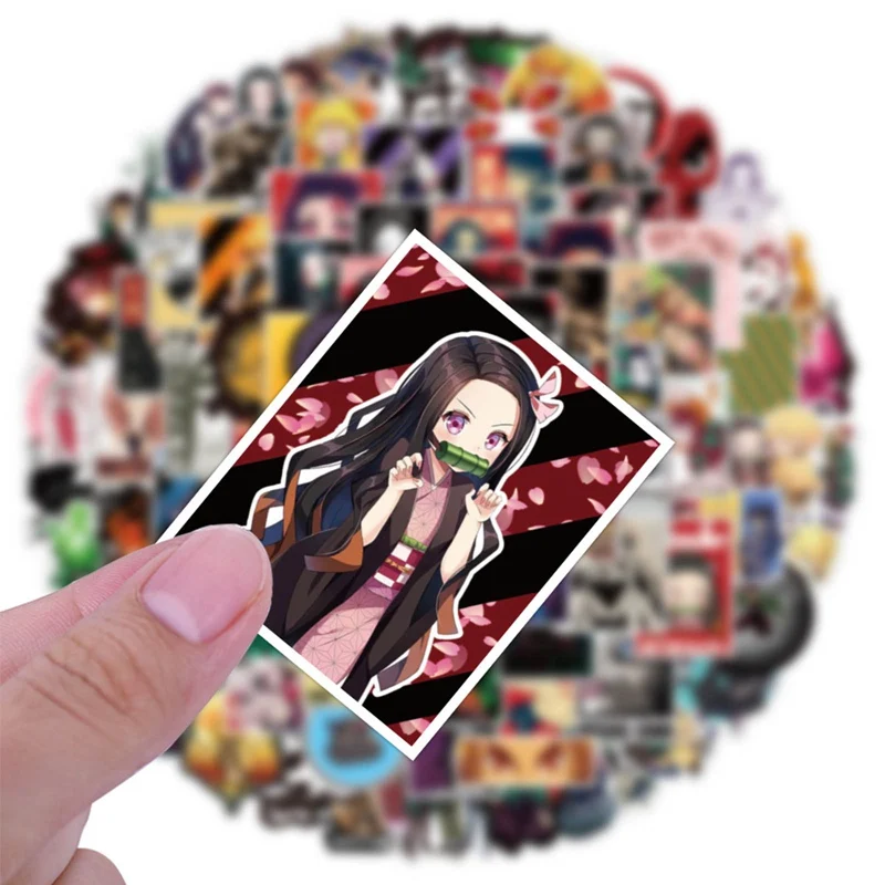 

100Pcs Demon Slayer Kimetsu No Yaiba Stickers Decals Skateboard Sticker For Laptop Motorcycle Luggage Kids Gift Toy Sticker