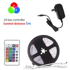 RGB Светодиодная лента 15 м 20 м Светодиодная светильник та 5050 SMD 5 м 10 м 12 В постоянного тока Водонепроницаемая RGB Светодиодная лампа Диодная лента гибкий контроллер + адаптер ЕС