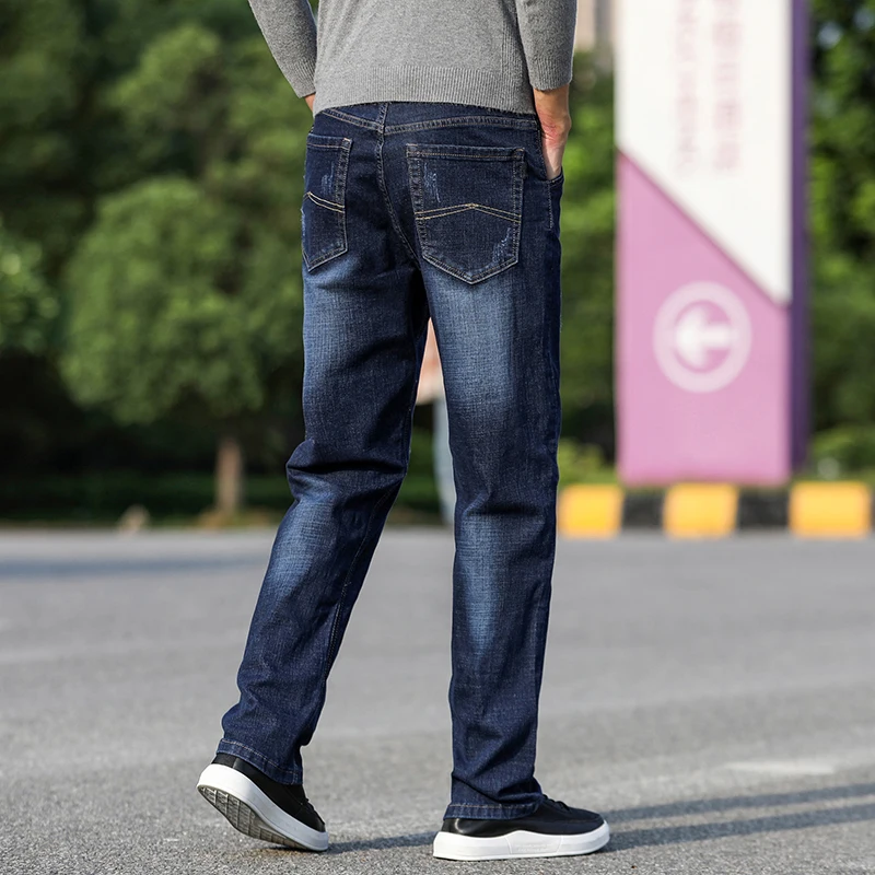 

VROKINO2020 Autumn and Winter New Style Men's Jeans Loose Version Retro Men's Plus Size Jeans Brand Men's Clothing 42 44