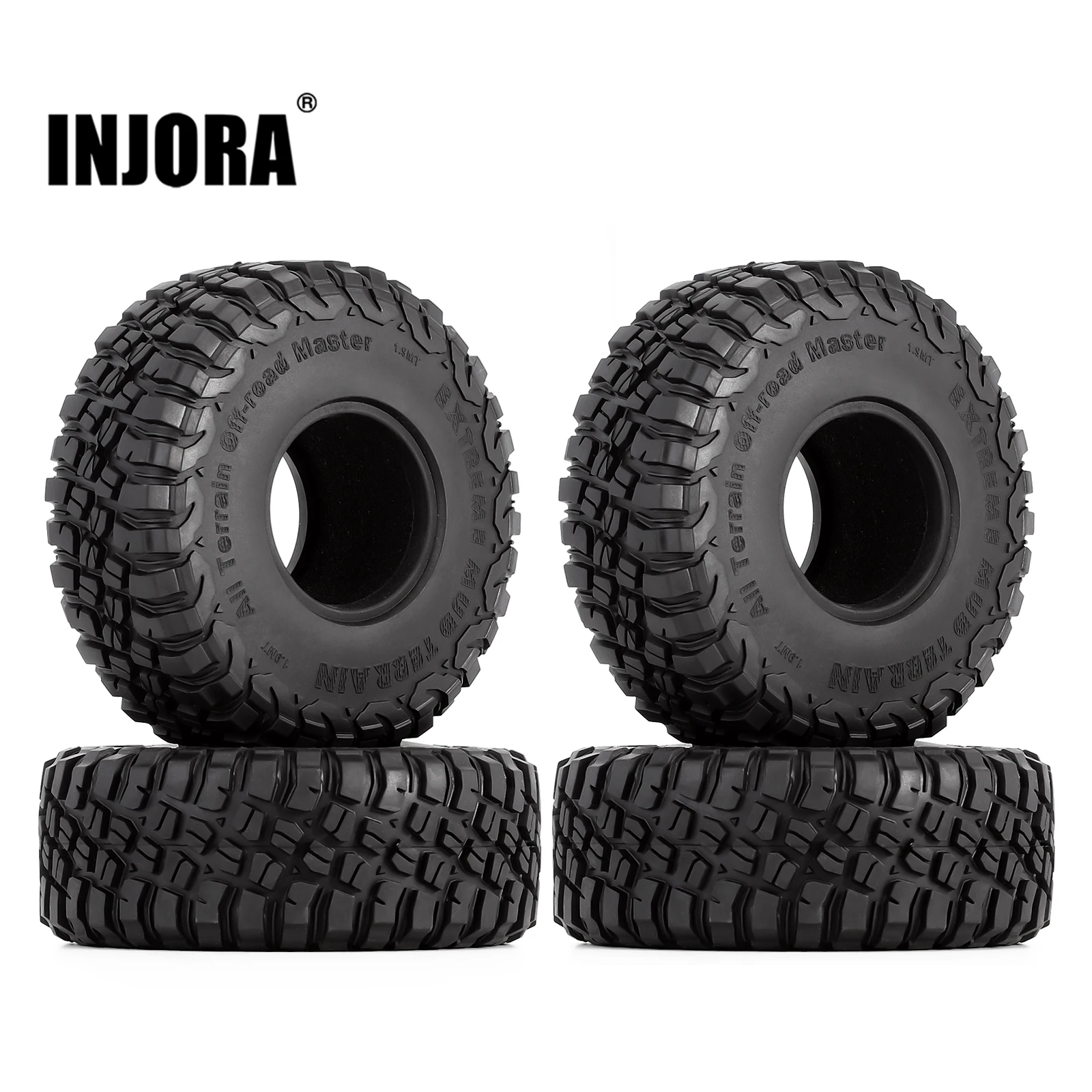 

INJORA 120*44mm 4PCS 1.9" Rubber Mud Wheel Tires for 1:10 RC Crawler Car Axial SCX10 SCX10 III AXI03007 TRX4 Redcat Gen8