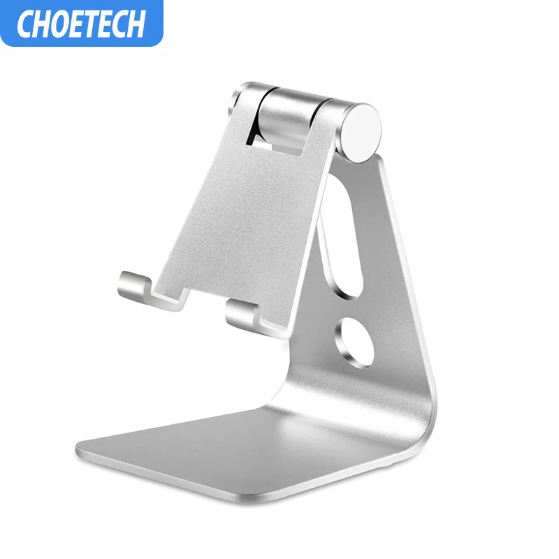 CHOETECH алюминиевый сплав Настольный держатель для телефона Нескользящая универсальная подставка для настольного компьютера держатель для iPhone Phone Tablet