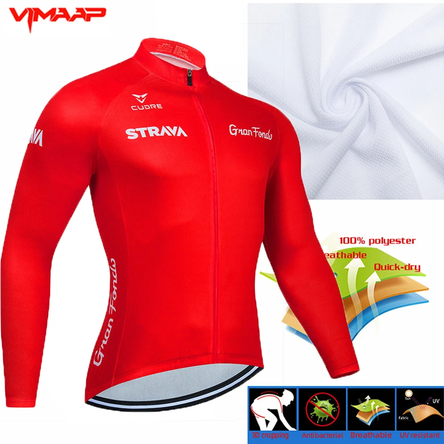 STRAVA 2021 летняя команда Велоспорт Джерси с длинным рукавом велосипедная Одежда MTB