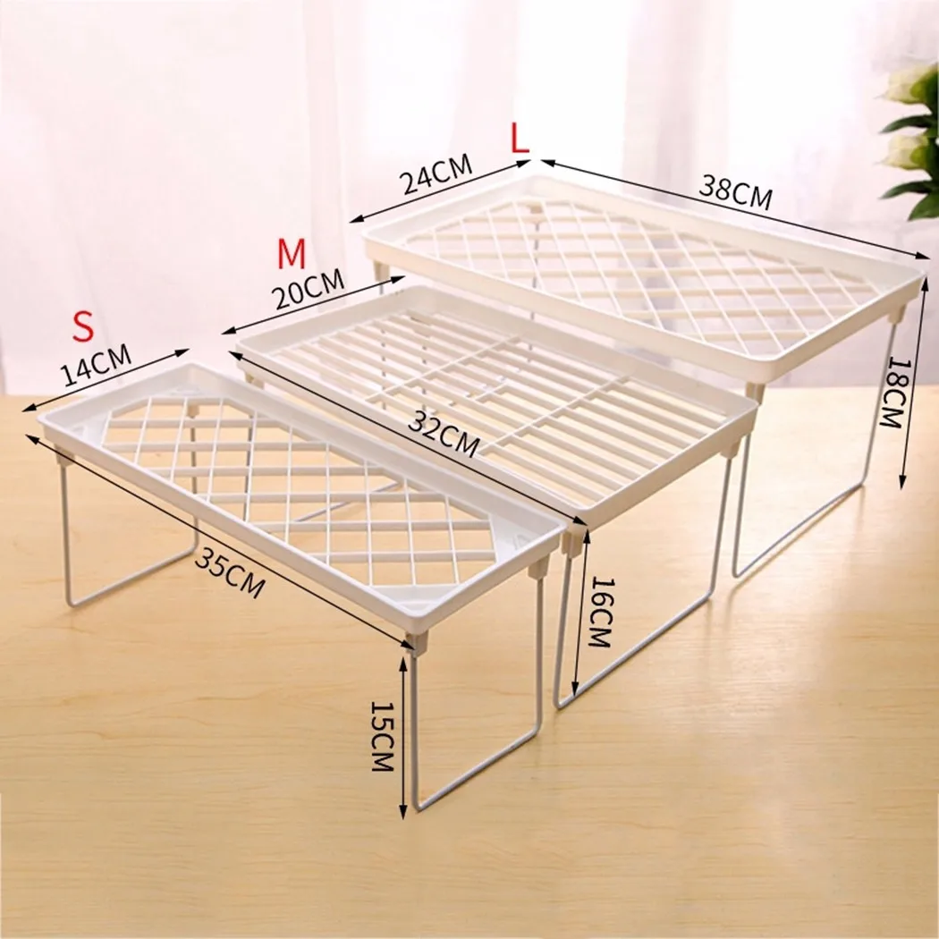 

Single Layer Folding Desktop Storagre Rack Home Closet Organizer Shelves Makeup Holder Dormitory Arrangement Rack Kitchen Accs