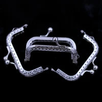 50pcs 7 5cm square embossed mini metal purse bag frames kiss clasps clutch buckle handbag luggage hardware replace accessories