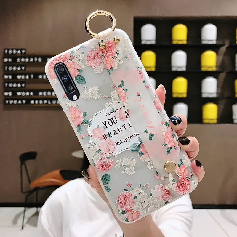 SK3-19WDBEAUTI SoCouple ремешок чехол для samsung Galaxy S9 S8 S10 плюс S10e Note 8, 9, 10, плюс A40 A50 A70 A20 A10 A30 чехол для телефона из ТПУ с принтом держатель чехол - Цвет: SK3-19WDBEAUTI