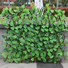 Деревянное ограждение с искусственными зелеными листьями, выдвижное удлиняющееся ограждение для сада, двора, украшение для дома, Прямая поставка