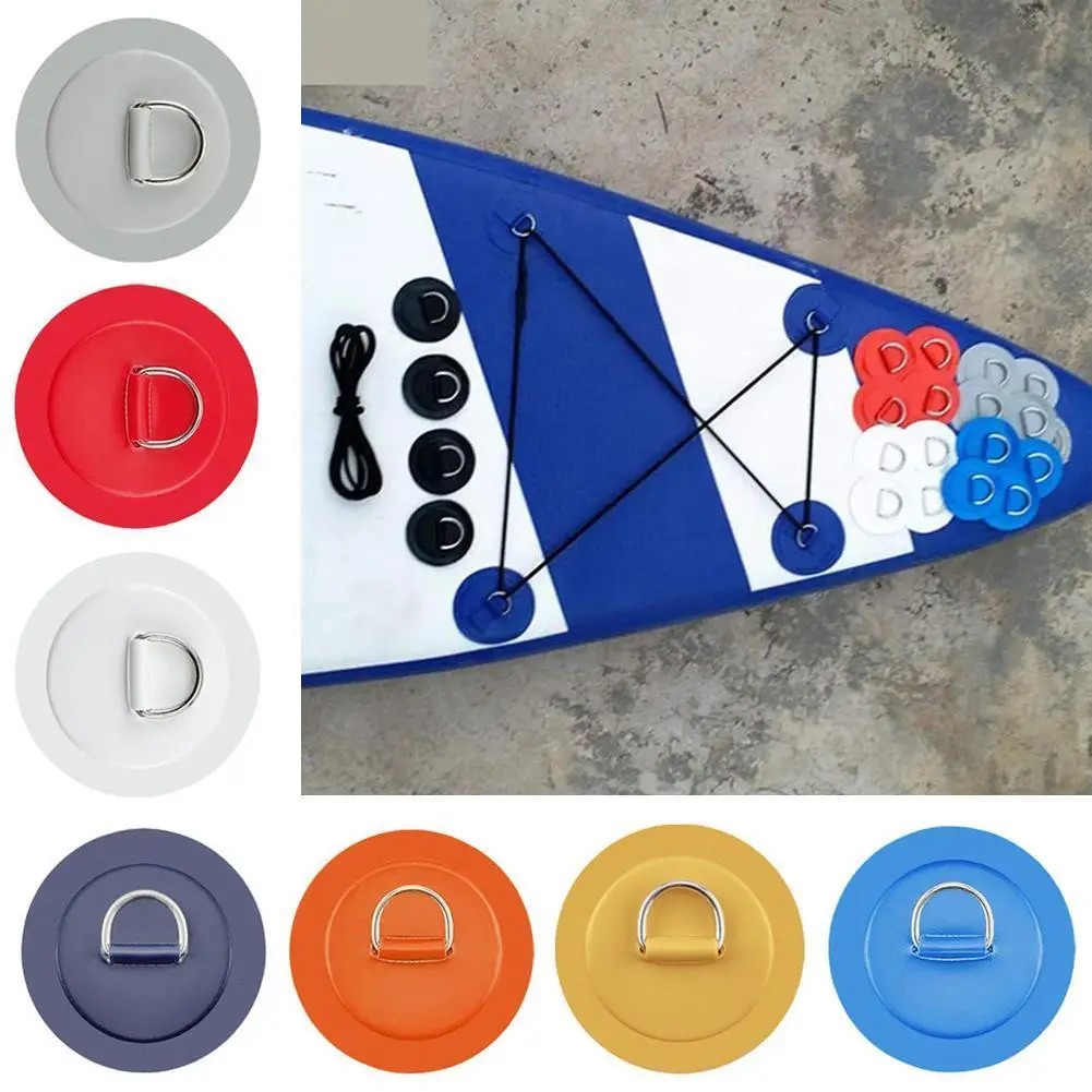 

PVC Patch Inflatable Boat Steel D Ring Pad/Patch With Glue Boat Raft Canoe Inflatable Kayak Surfboard Dinghy For I8C4