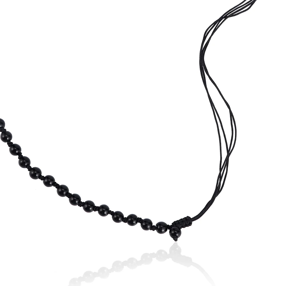 Buddha Pendant Necklace Obsidian Carving Lucky Safe Amulet Women Men Gift Jewelry | Украшения и аксессуары