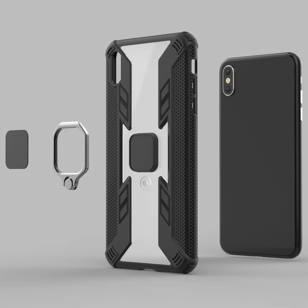 KISSCASE Shockproof Armor Case For Samsung Galaxy Note 10 Pro S10 Plus S10e M10 M20 M30 A50 A7 2018 Magnetic Ring Holder Cover |