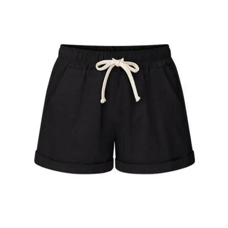 Летняя Повседневная 8 однотонная эластичная шнуровка пэчворк свободный хлопок