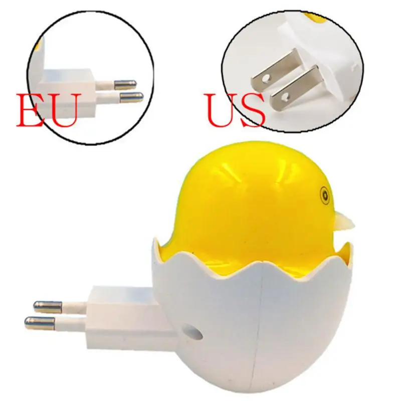 

Chick Timing LED Night Light 110V 220V Yellow Duck EU Plug Socket Wall Lamp With Remote for Children's Cartoon Creative Children