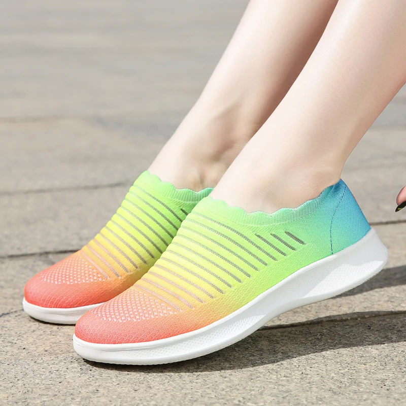 JIEMIAO Fashion Sport Running Shoes Women Mesh Breathable Walking Women Sneakers Lace-up Comfortable Casual Sneakers