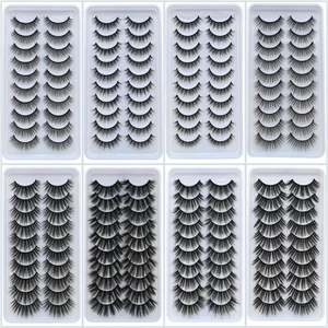 10 пар накладных ресниц натуральные норковые Накладные ресницы макияж толстые и мягкие ресницы женский макияж для ресниц, бесплатная доставка
