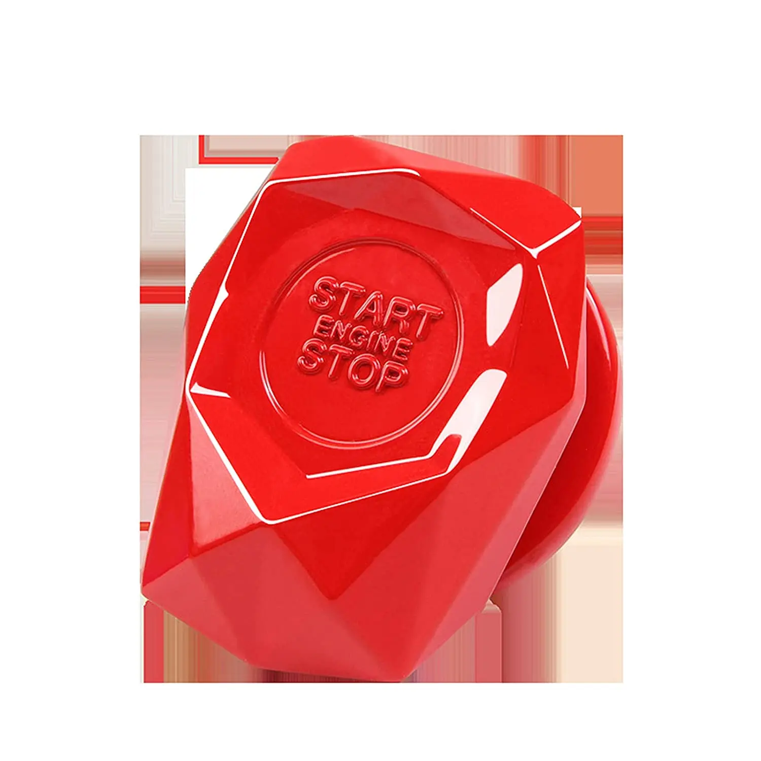 

Car Push Start Button Cover Start Stop Engine Switch Button Cover Universal Aluminum Alloy Car Interior Accessories Red