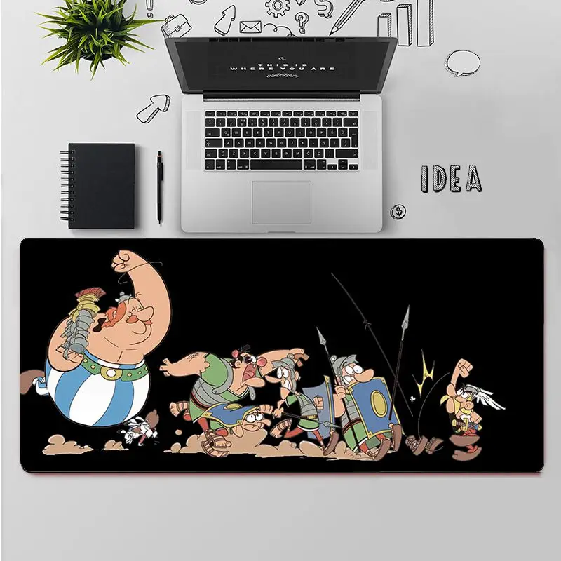 

FHNBLJ French cartoon Asterix Obelix Silicone large small Pad to Mouse Game Free Shipping Large Mouse Pad Keyboards Mat