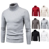 mens cable knit turtleneck sweater autumn winter mens rollneck warm sweater jerseys hombre