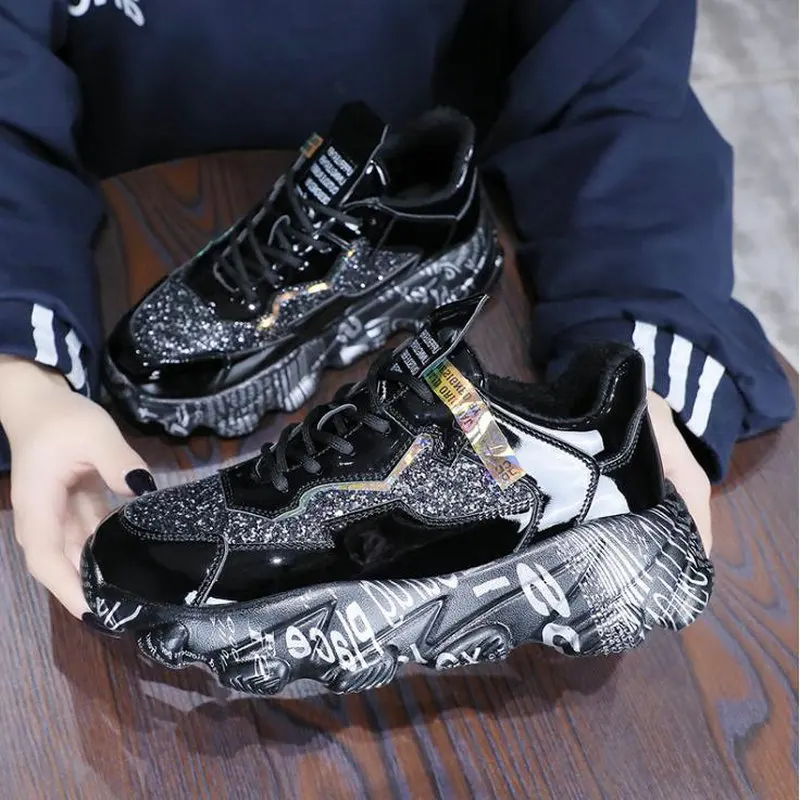 

Ladies Tenis Wedge Walking shoes Women Casual Shoes Platform Sneakers Flat Thick Sole A62-91 JY