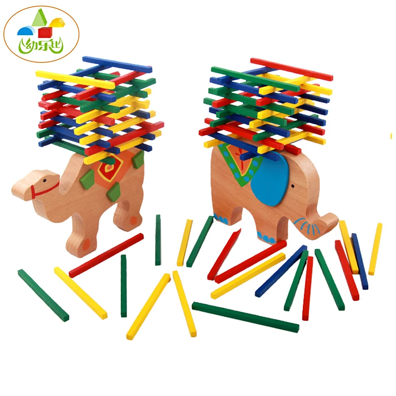 Милые Мультяшные животные развивающие балансирующие деревянные Математические