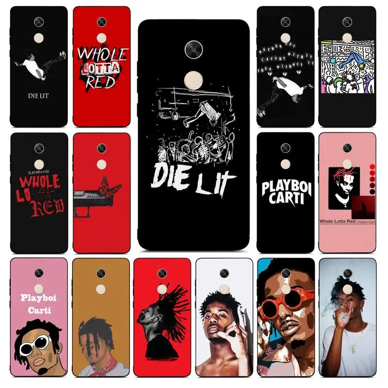 

MaiYaCa Rapper Singer Playboi Carti Die Lit Phone Case for Redmi Note 8 7 9 4 6 pro max T X 5A 3 10 lite pro
