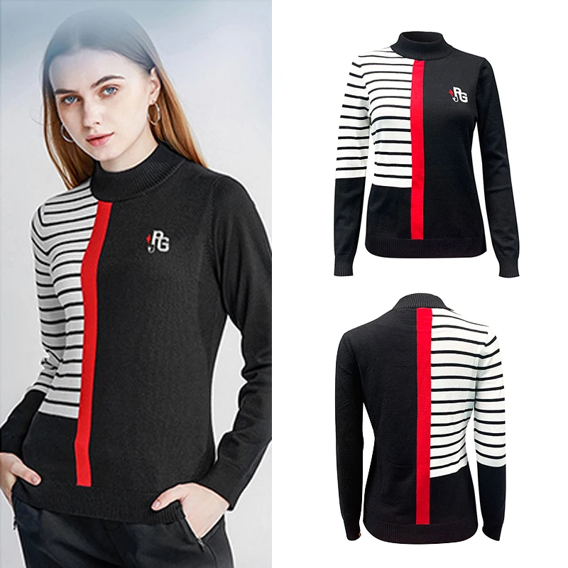 

Golf sweater women round collar new rabbit velvet women sweater