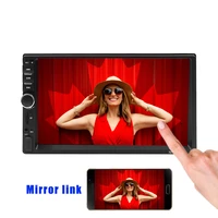 2 din 7 inch mirror link steering wheel control car radio bluetooth mp4 mp5 video player usb tf touch screen