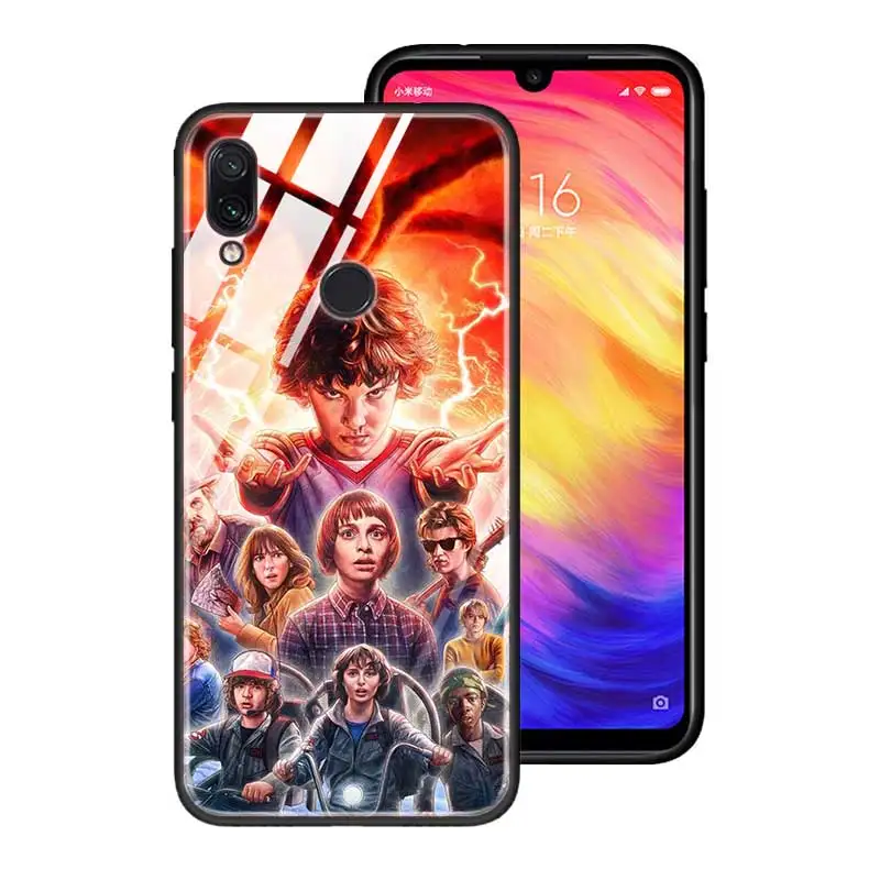 T18 Чехол из закаленного стекла для Red mi 7 8A Note6 7 8 K20 K20 Pro, задняя крышка для Xiaomi mi A3 CC9E CC9, силиконовый край, чехол для чужих вещей - Цвет: T18