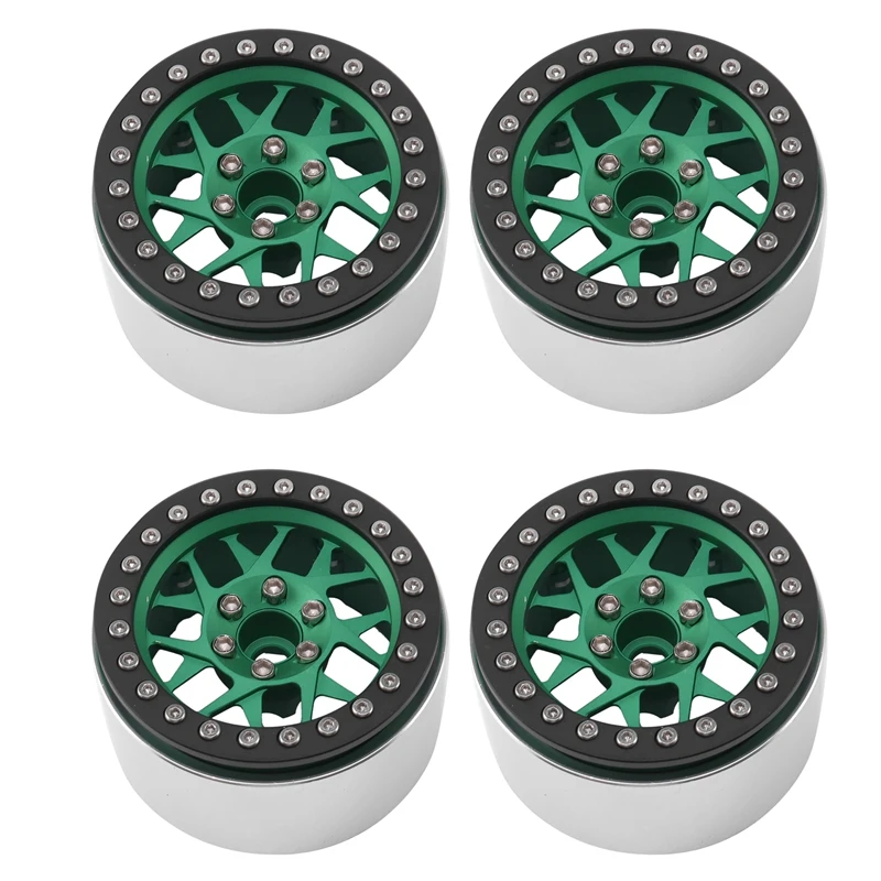 

4PCS CNC Metal 2.2 Beadlock Wheel Rim Hub for 1/10 RC Crawler Car Axial SCX10 Wraith RR10 Traxxas TRX4 TRX6