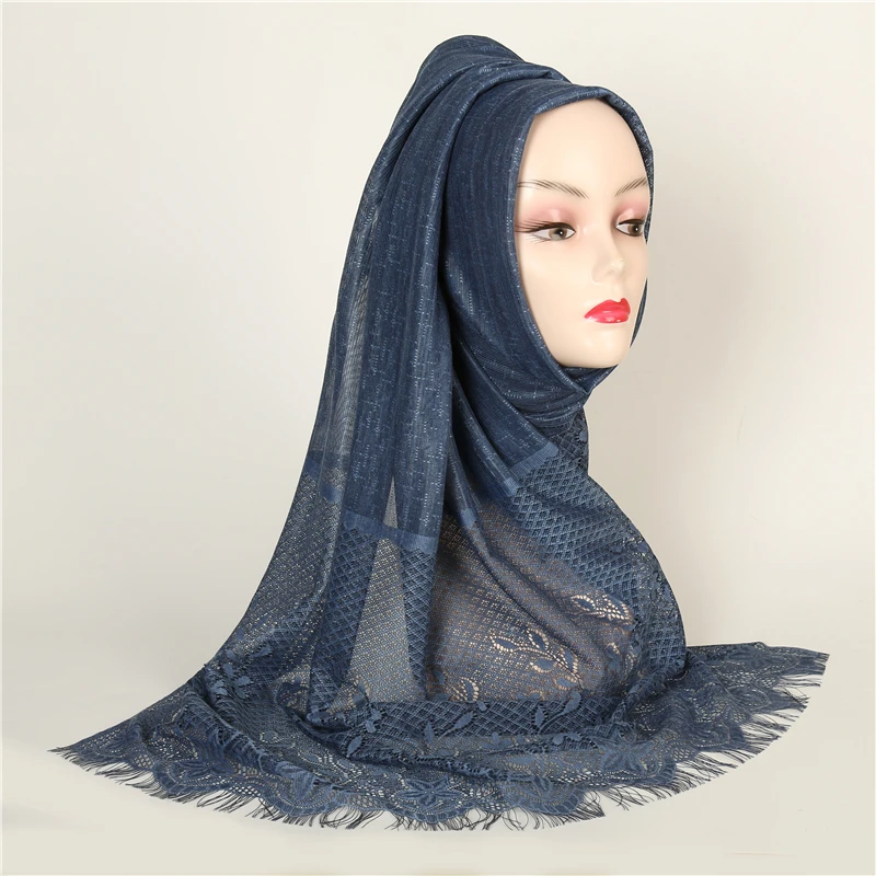 100 шт./лот женский хиджаб шарф фуляр однотонные хлопковые шарфы женские