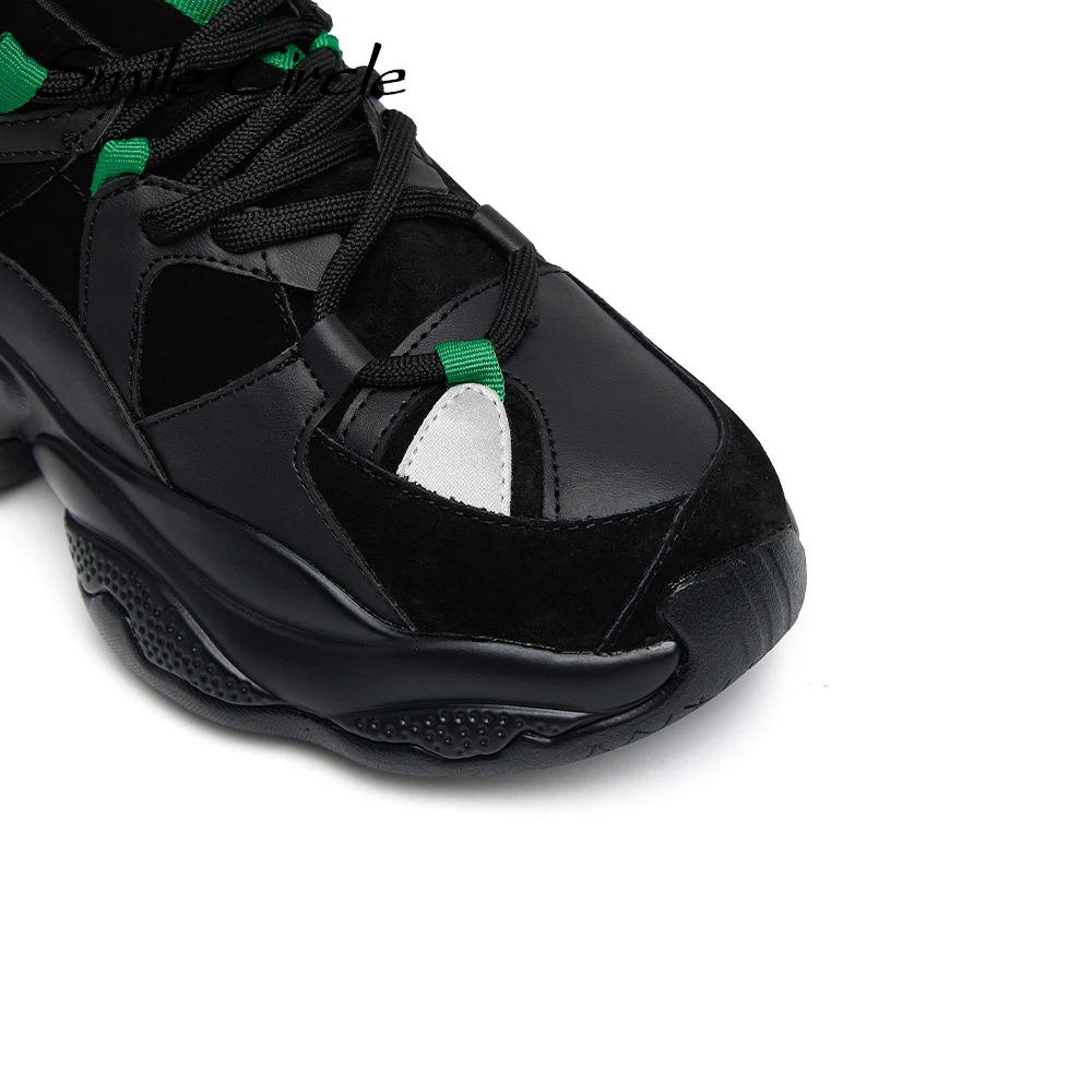 Smile Circle/массивные кроссовки Женская обувь на плоской платформе Коллекция 2022 года