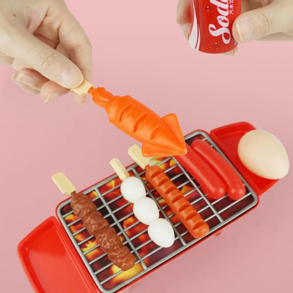

Plastic Barbeque Grill Boys Girls Toys Hand-eye Coordination Chef Barbecue BBQ Cooking Toy Home Decoration Crafts
