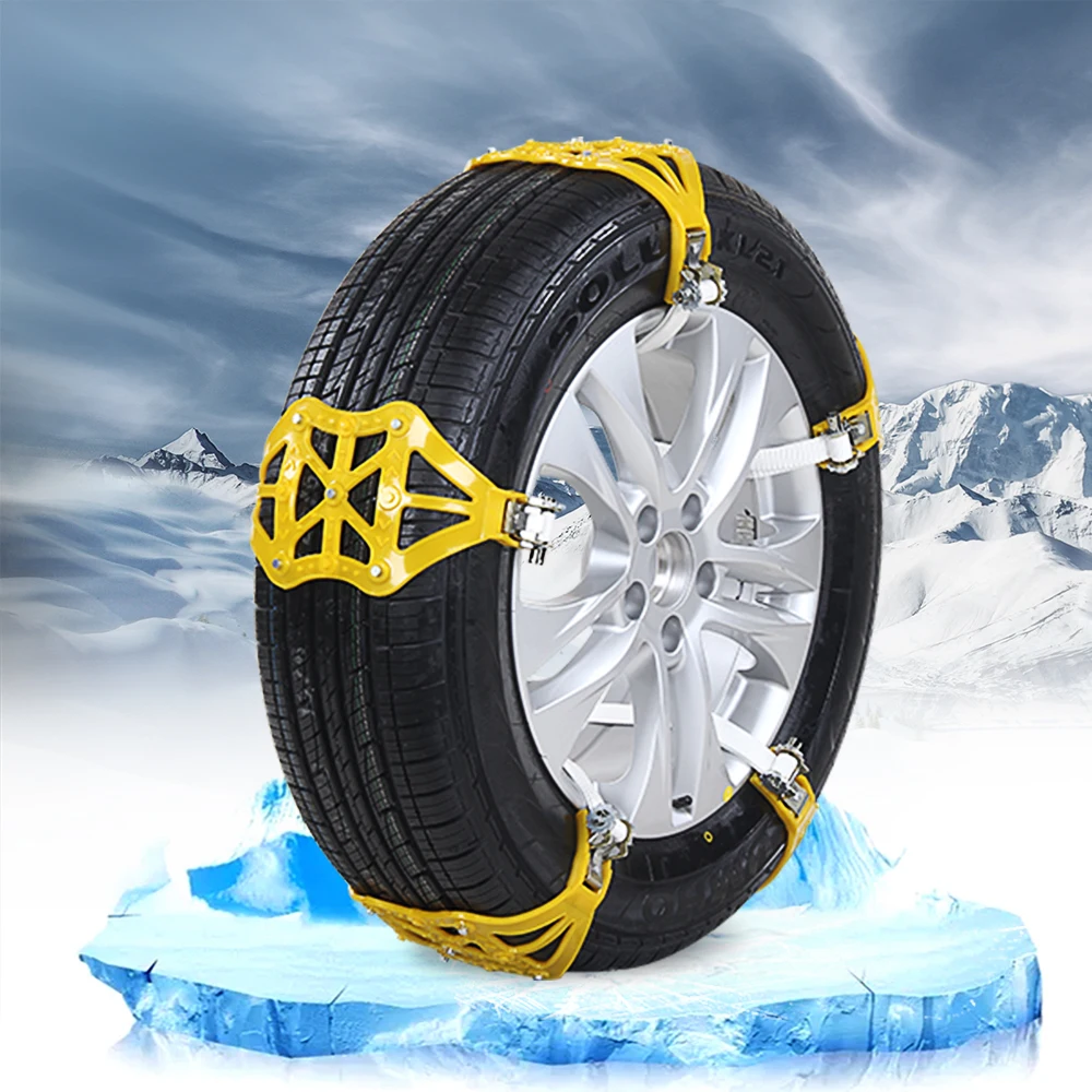 Car Snow Chains 8Pcs Anti Slip Tire for Cars/SUV/Trucks Adjustable Traction Width 145mm-275mm | Обустройство дома