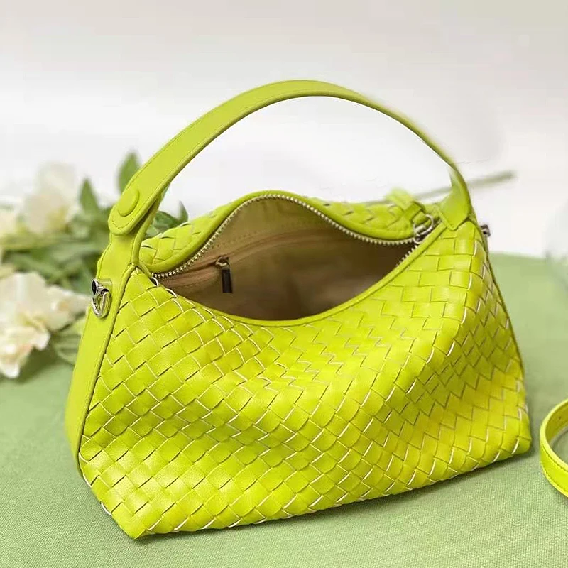

Women's Tote Bag Luxury Designer Zipper Handbag Soft Cow Leather Shoulder Bags 2021 New Fashion Noble Cross Body Bag