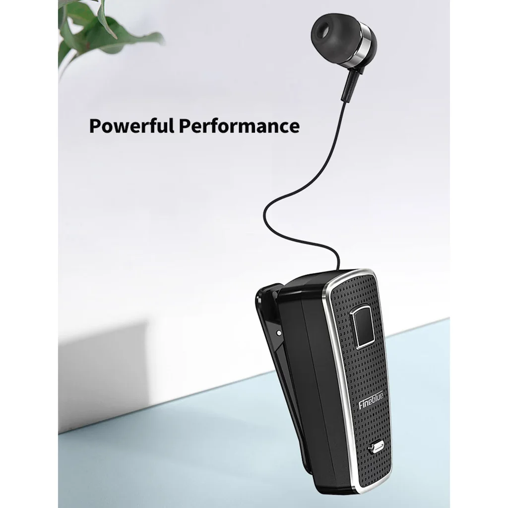 

Original Fineblue F970pro Mini Portable in-ear Wireless Bluetooth BT 5.0 Headset F970 Pro Earphone vibrating Black telescopic