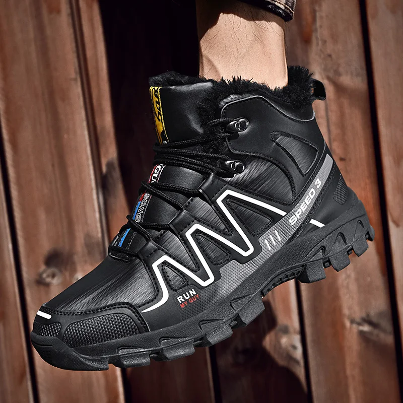 zsuo male winter casual cotton-padded shoes men's plus velvet warm boots ZS020m | Обувь