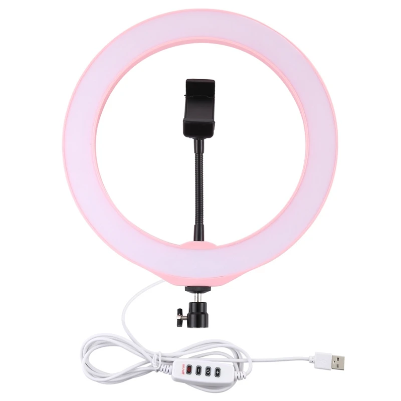 PULUZ PU397F 10-дюймовый USB светодиодный светильник с регулируемой яркостью для селфи