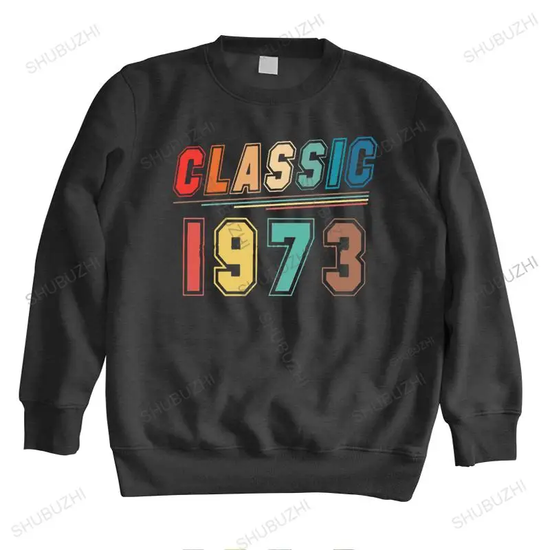 

Classic 1973 hoodies Men long sleeved 48th Perfect Birthyear Gift Idea Graphic hoodie Cotton Oversized sweatshirts Tops Merch