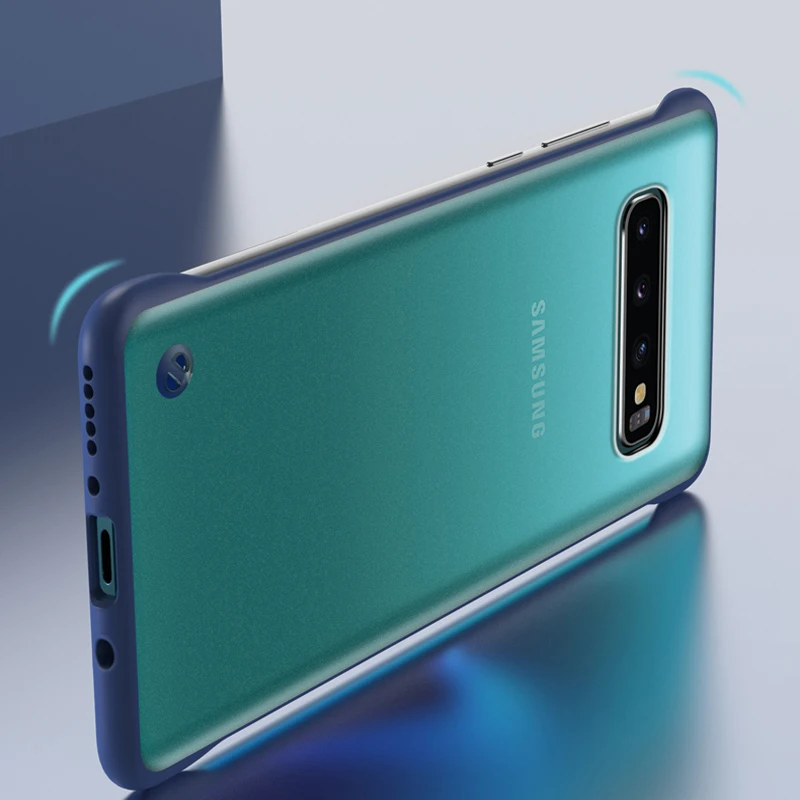Прозрачный матовый чехол без оправы для samsung Galaxy S8 S7 S9 S10 Plus S10E S10 Lite чехол для samsung Galaxy Note 8 9 чехол
