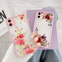 retro spring bloom flowers phone case for iphone 12 11 13 pro max 6s 7 8 plus se 2020 x xr xs max hard shockproof back cover