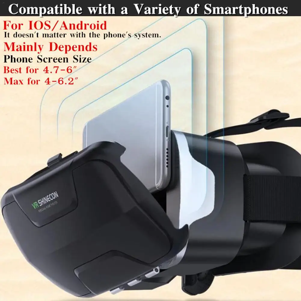 Оригинальная VR shinecon 8,0 стандартная версия и гарнитура Версия виртуальной реальности 3D VR очки гарнитура для шлема дополнительный контроллер