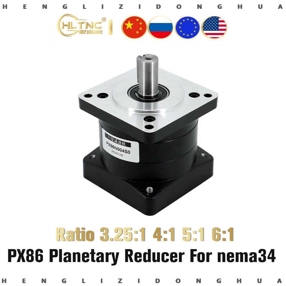 

Планетарный редуктор px86 px80, редуктор NEMA34 nema32, соотношение 3,25: 1 4:1 5:1 6:1, может быть оснащен шаговым/сервоприводом/бесщеточным двигателем, 1 шт.