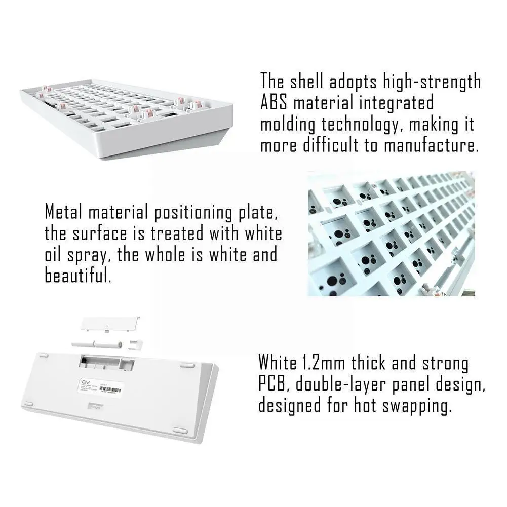 

1pc Dual-mode Bluetooth 5.0+ wireless 2.4G mechanical shaft TESTER68 shaft kit tester quality keyboard base high key V6Y3