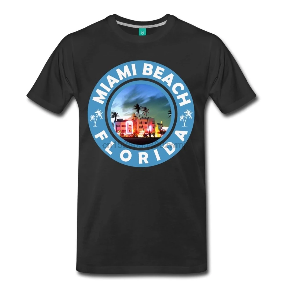 

Funny T Shirts Short Men Graphic Crew Neck Original S Novelty Premium B Friend Miami Beach Florida T Shirts