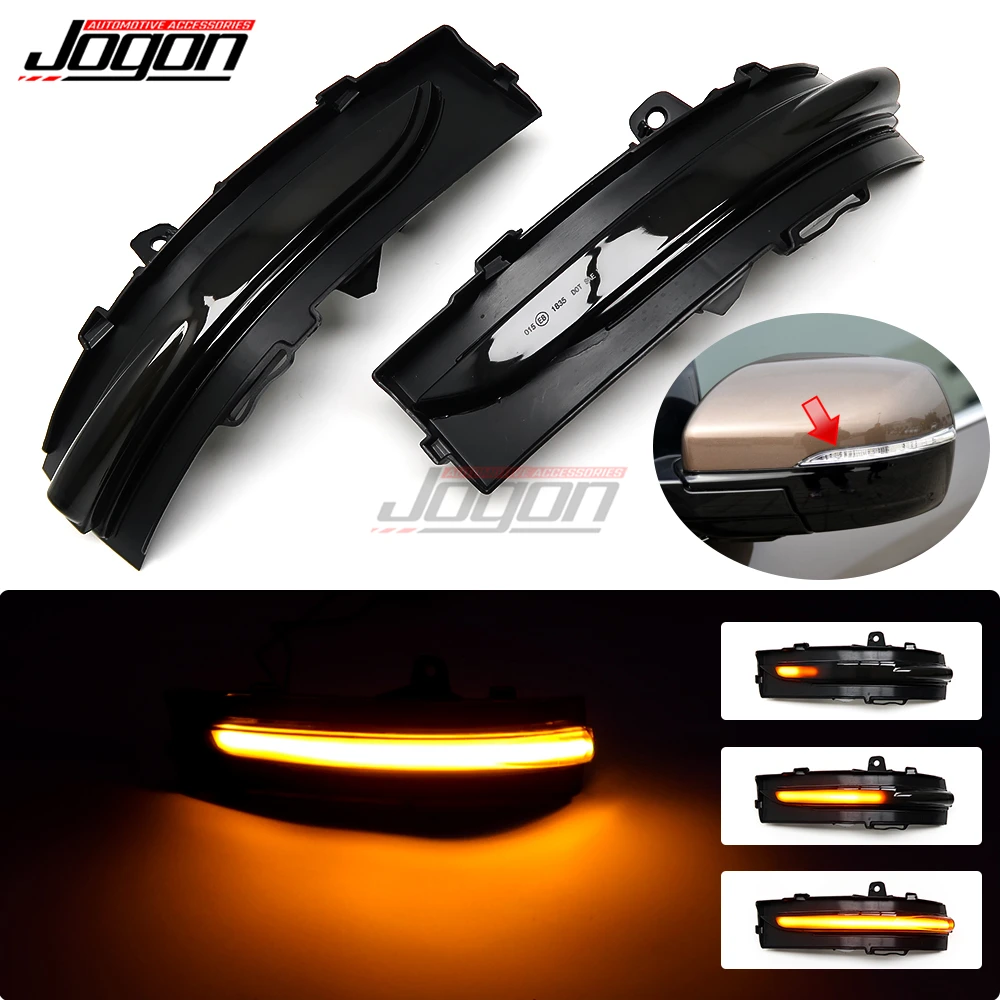 

For Ford Edge ST 2015-2019 LED Dynamic Turn Signal Car Side Rear View Mirror Sequential Indicator Blinker Light
