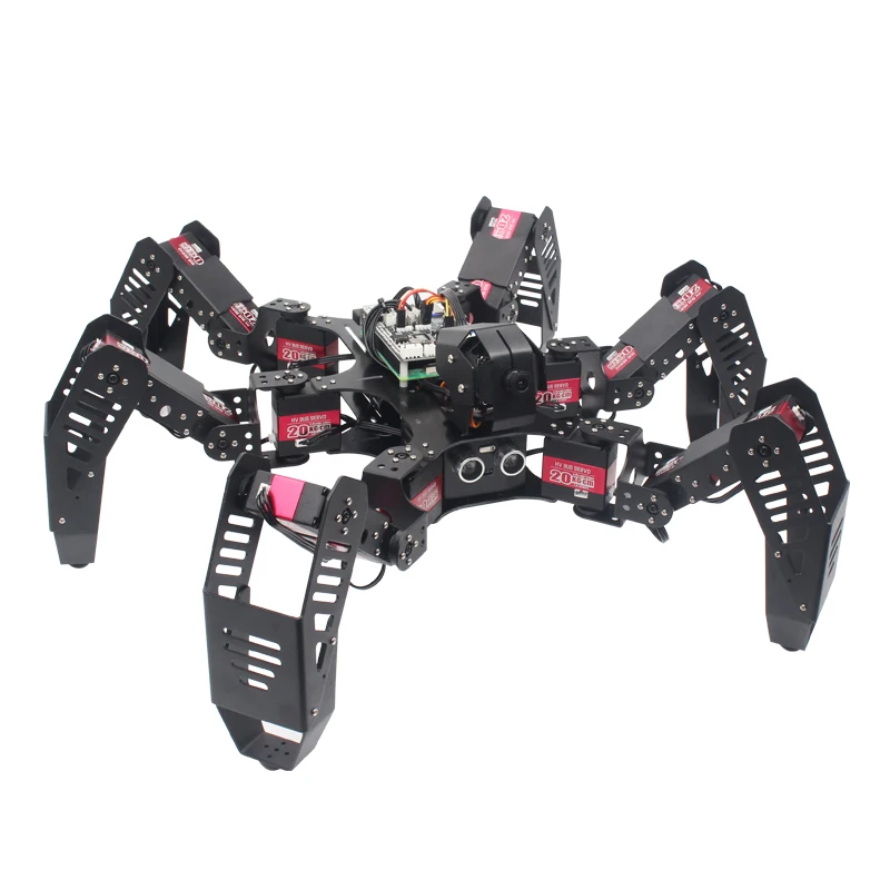 Raspberry 4B/3B 20 кг сервопривод Hexapod Паук бионический робот SpiderPi Программирование OpenCV Smart Ai Vision