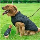 Куртка для домашних питомцев с ремнем, зимняя теплая одежда для собаки, для Лабрадора, водонепроницаемая Большая куртка для собаки, одежда для чихуахуа, французского бульдога