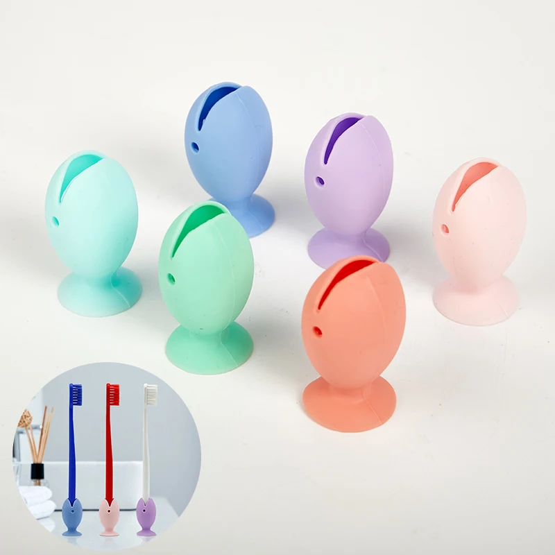 

Fish Silicone Toothbrush Holder 45mm Mini Cute Cartoon Toothbrush Base Bathroom Toothbrush Storage Tool Toothbrush Bracket